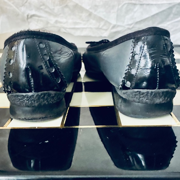 Gray with Black Patent Toe/Heel 3/4" Wedge Ballet - Picture 6 of 8